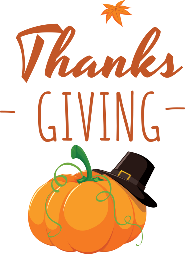 Transparent Thanksgiving Logo Design Pumpkin for Give Thanks for Thanksgiving
