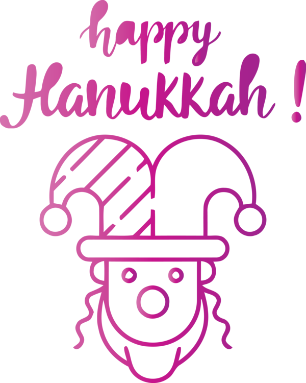 Transparent Hanukkah Human Cartoon Design for Happy Hanukkah for Hanukkah