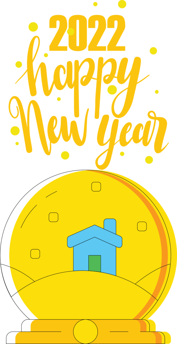 Transparent New Year Cartoon Yellow Human for Happy New Year 2022 for New Year