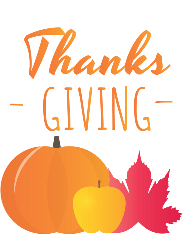 Transparent Thanksgiving Leaf Pumpkin Line for Happy Thanksgiving for Thanksgiving