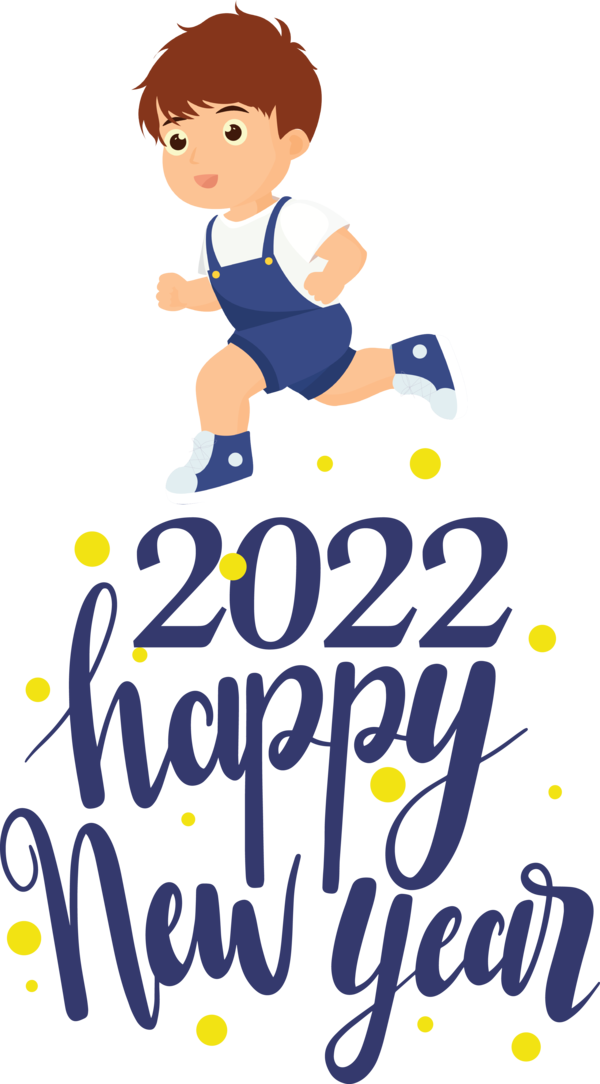 Transparent New Year Human Cartoon Logo for Happy New Year 2022 for New Year