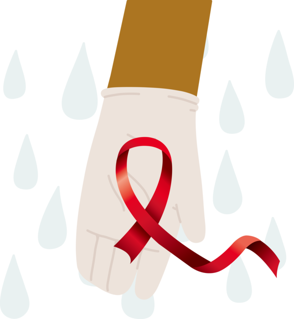 Transparent World Aids Day Awareness ribbon Ribbon Red ribbon for Aids Day for World Aids Day