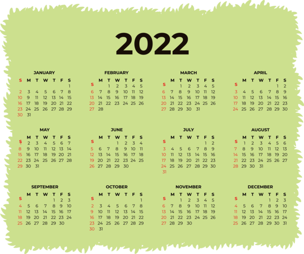 Transparent New Year Calendar System Design Line for Printable 2022 Calendar for New Year