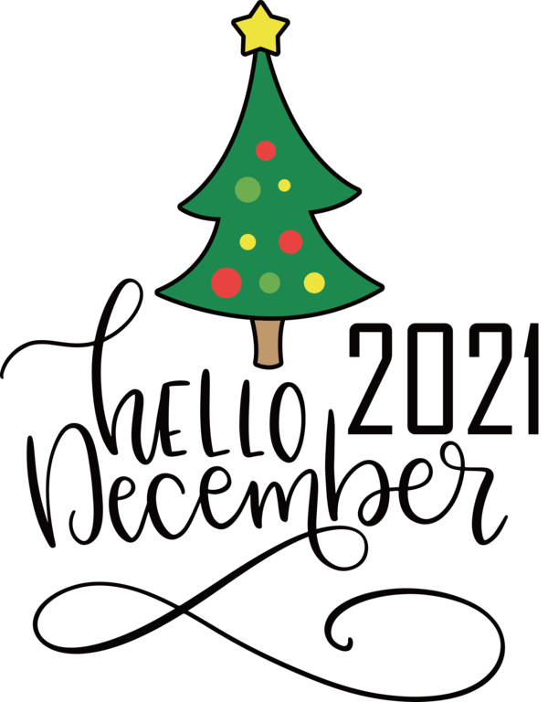 Transparent christmas Christmas Tree Christmas Day Bauble for Hello December for Christmas