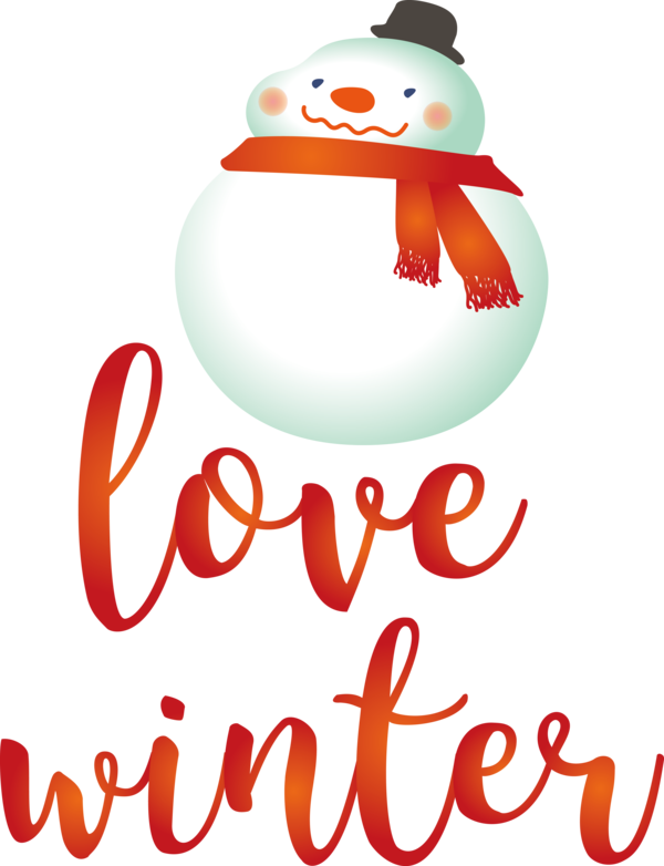 Transparent christmas Logo Line Character for Hello Winter for Christmas