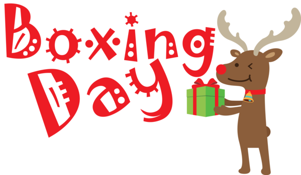 Transparent Boxing Day Reindeer Deer Christmas Day for Happy Boxing Day for Boxing Day