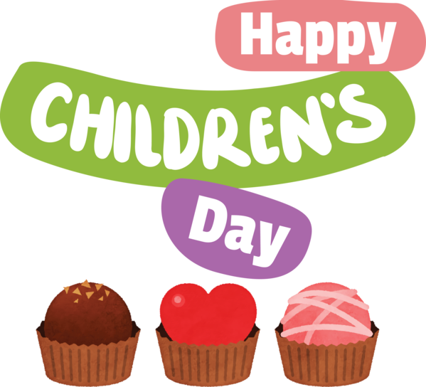 Transparent International Children's Day Bonbon Baking Logo for Children's Day for International Childrens Day