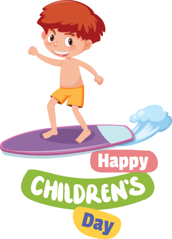 Transparent International Children's Day Standup paddleboarding Design Paddleboarding for Children's Day for International Childrens Day