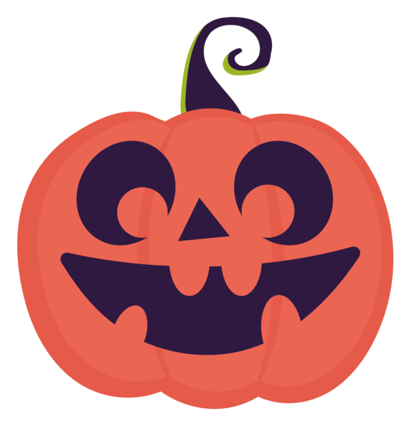 Transparent Halloween Jack-o'-lantern Squash Cartoon for Halloween Party for Halloween