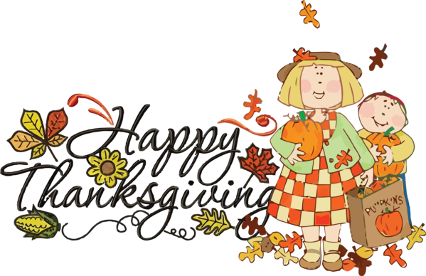 Transparent Thanksgiving Design Human Cartoon for Happy Thanksgiving for Thanksgiving