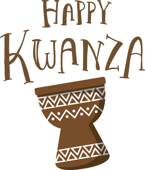 Transparent Kwanzaa Percussion Drum Double Bass for Happy Kwanzaa for Kwanzaa