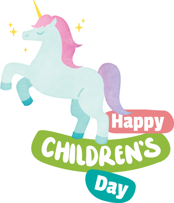 Transparent International Children's Day Horse Logo Purple for Children's Day for International Childrens Day