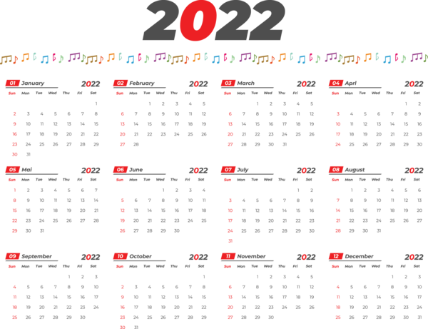 Transparent New Year Calendar System Design 2022 for Printable 2022 Calendar for New Year