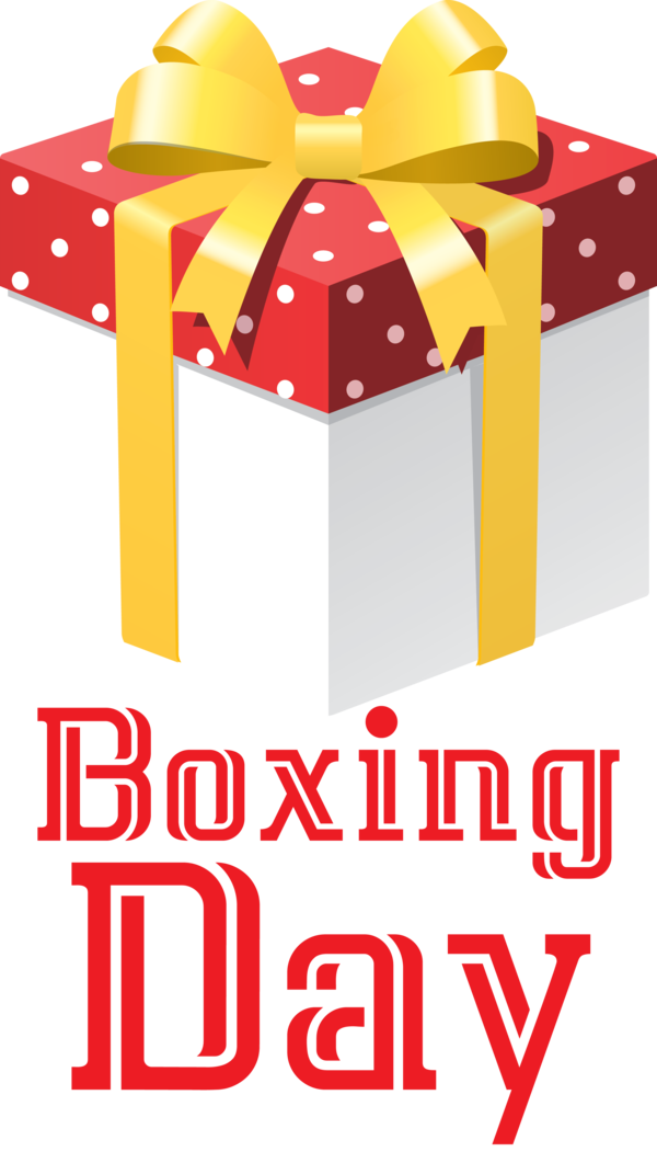 Transparent Boxing Day Logo Line Gift for Happy Boxing Day for Boxing Day