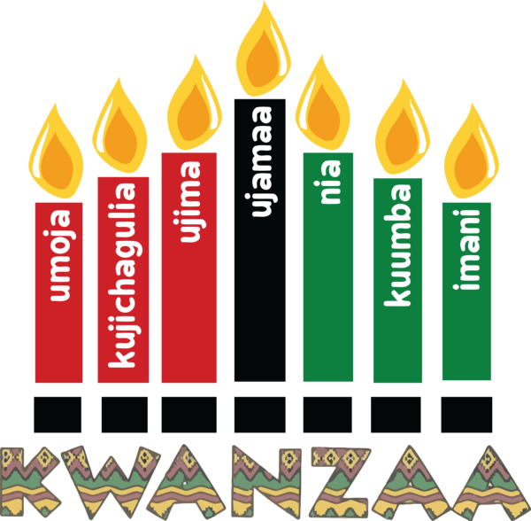 Transparent Kwanzaa Logo Diagram Design for Happy Kwanzaa for Kwanzaa