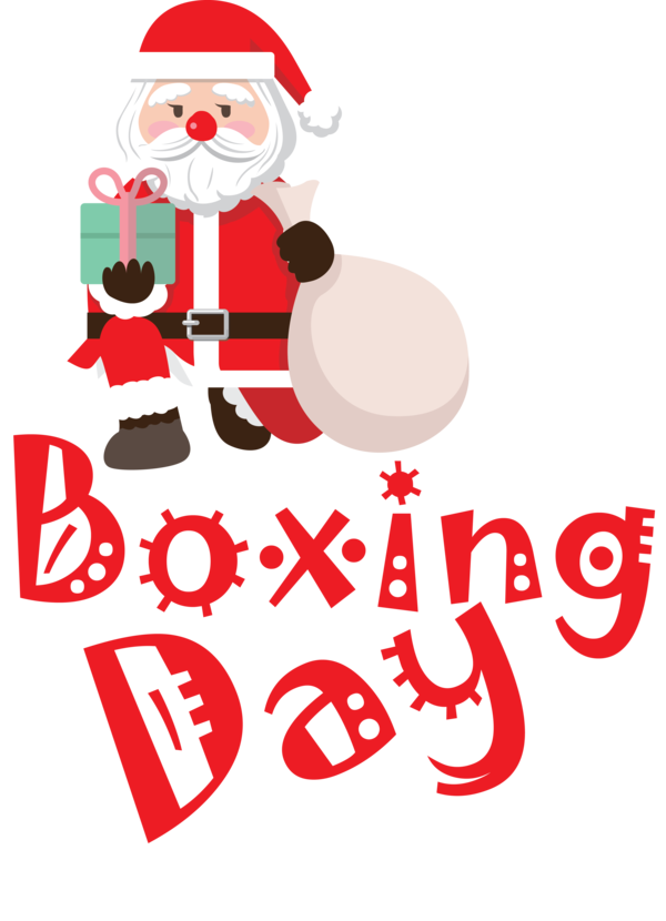 Transparent Boxing Day Santa Claus Christmas Day Bauble for Happy Boxing Day for Boxing Day