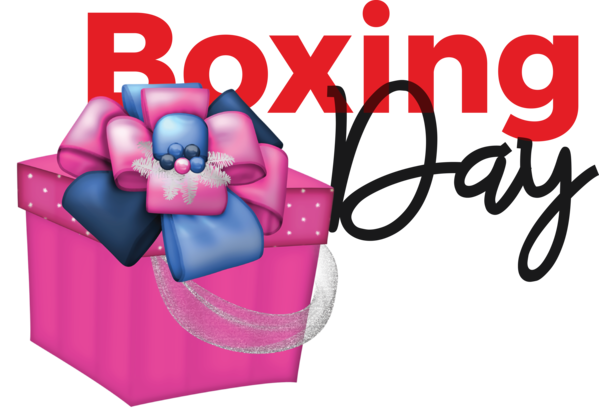 Transparent Boxing Day Gift Birthday Ribbon for Happy Boxing Day for Boxing Day