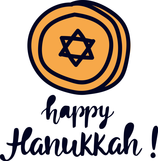 Transparent Hanukkah Logo Symbol Line for Happy Hanukkah for Hanukkah
