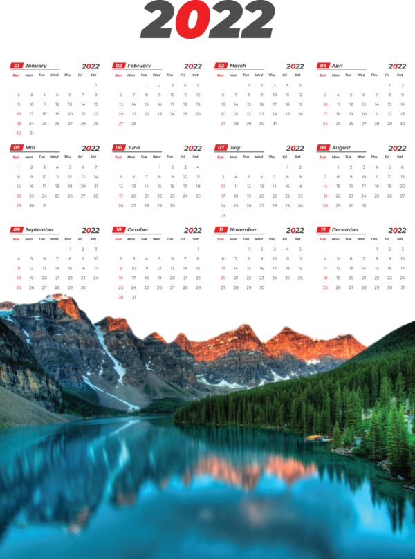 Transparent New Year Banff Water resources Calendar System for Printable 2022 Calendar for New Year