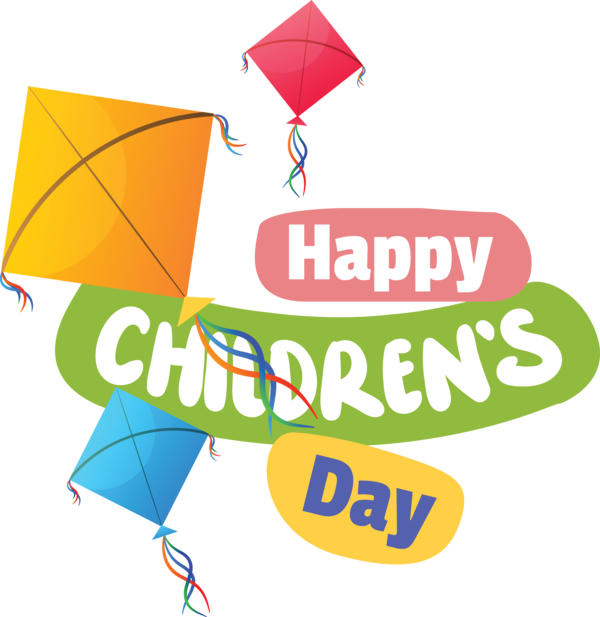 Transparent International Children's Day Design Logo Line for Children's Day for International Childrens Day