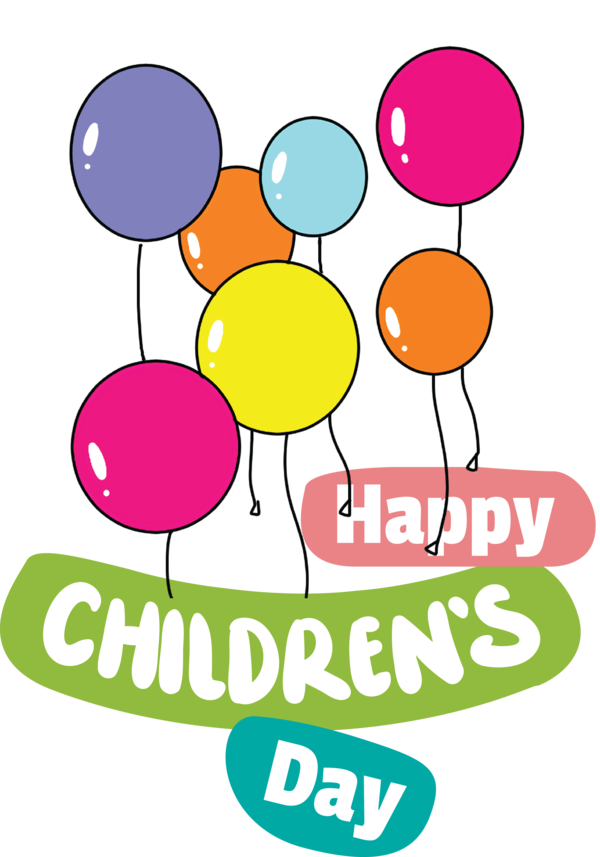 Transparent International Children's Day Human Balloon Design for Children's Day for International Childrens Day