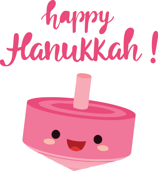 Transparent Hanukkah Cartoon Design Pink M for Happy Hanukkah for Hanukkah