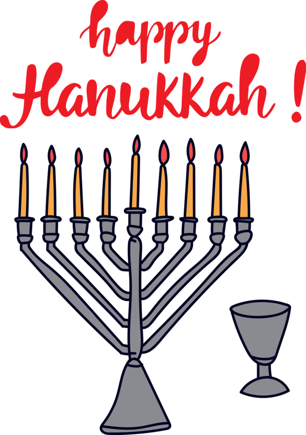 Transparent Hanukkah Candle Line Candle Holder for Happy Hanukkah for Hanukkah
