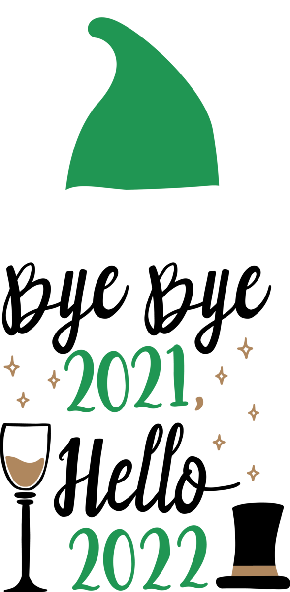 Transparent New Year Leaf Logo Green for Happy New Year 2022 for New Year