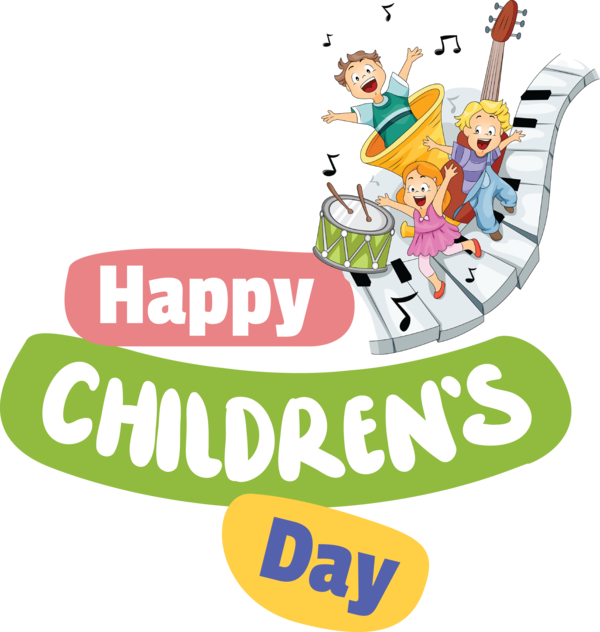 Transparent International Children's Day Logo Human Design for Children's Day for International Childrens Day