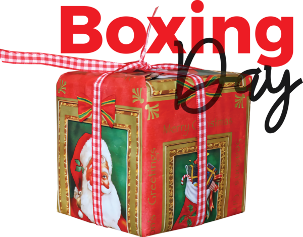 Transparent Boxing Day Gift Christmas Day Christmas gift for Happy Boxing Day for Boxing Day