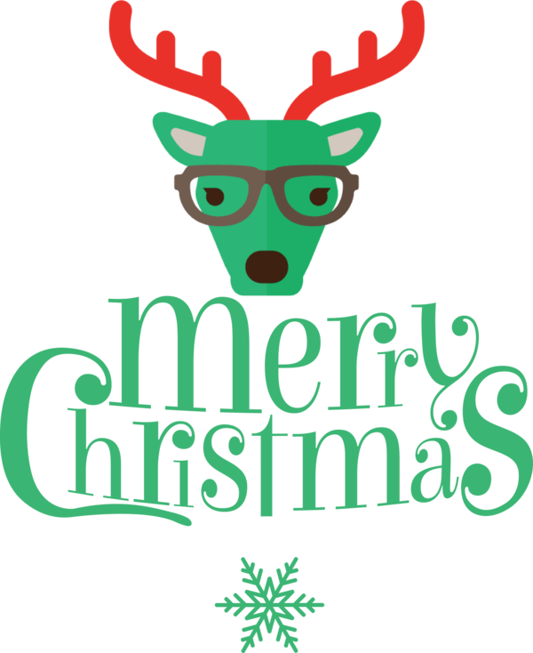 Transparent Christmas Reindeer Leaf Logo for Merry Christmas for Christmas