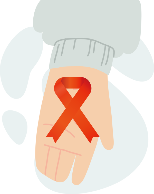 Transparent World Aids Day Ribbon Symbol Faixa for Aids Day for World Aids Day