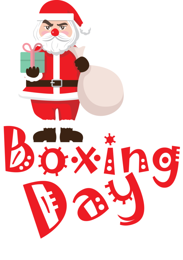 Transparent Boxing Day Christmas Day Bauble Santa Claus for Happy Boxing Day for Boxing Day