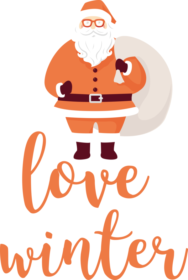 Transparent Christmas Cartoon Logo Line for Hello Winter for Christmas
