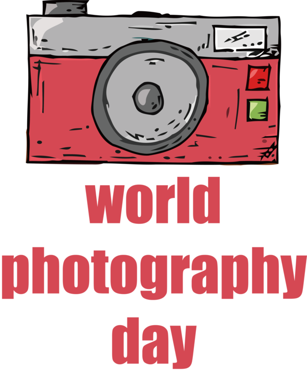 Transparent World Photography Day Design Line Font for Photography Day for World Photography Day