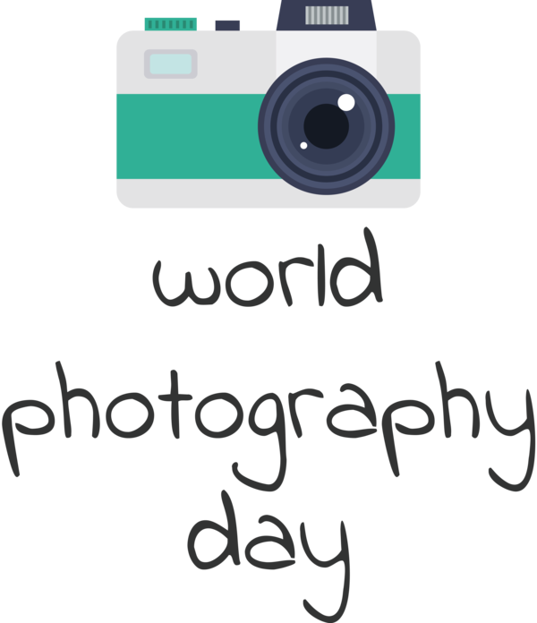 Transparent World Photography Day Logo Font Design for Photography Day for World Photography Day