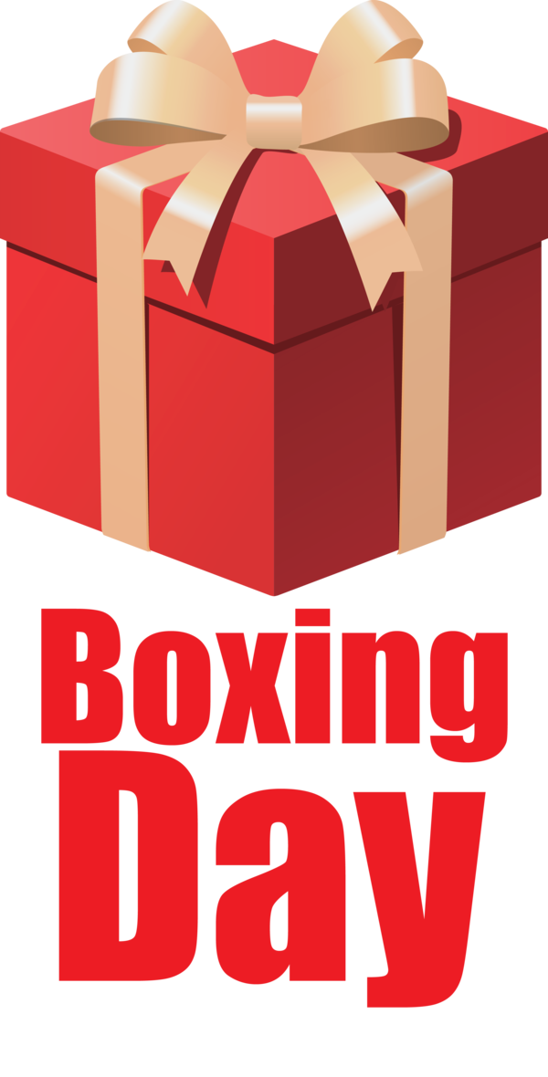 Transparent Boxing Day Design Font Gift for Happy Boxing Day for Boxing Day