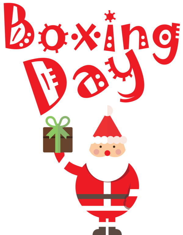 Transparent Boxing Day Christmas Day Bauble Santa Claus for Happy Boxing Day for Boxing Day