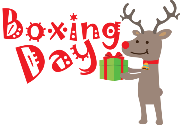 Transparent Boxing Day Reindeer Deer Human for Happy Boxing Day for Boxing Day