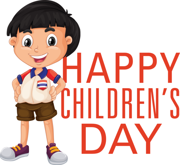 Transparent International Children's Day Shoe Human Cartoon for Children's Day for International Childrens Day