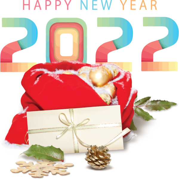 Transparent New Year Christmas Day Gift Basket Gift for Happy New Year 2022 for New Year