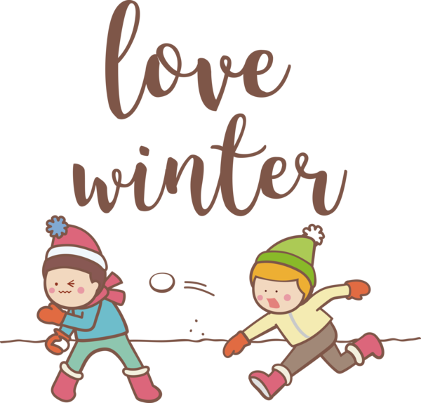 Transparent Christmas Drawing Cartoon Snowball fight for Hello Winter for Christmas