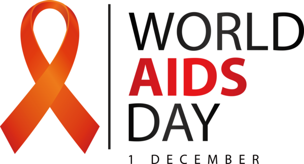 Transparent World Aids Day Design Logo Font for Aids Day for World Aids Day