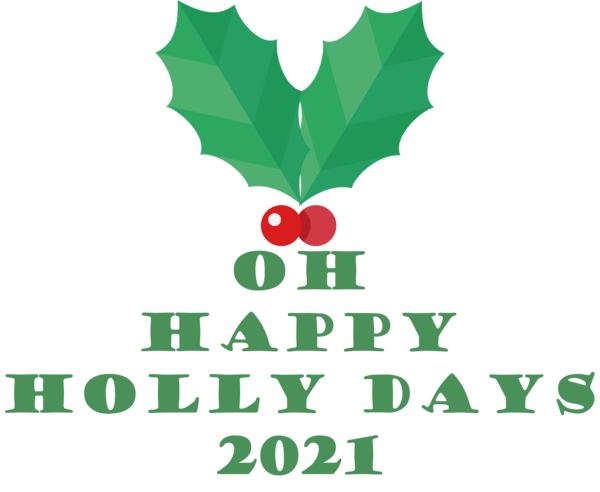 Transparent Christmas Leaf Logo Matter for Be Jolly for Christmas