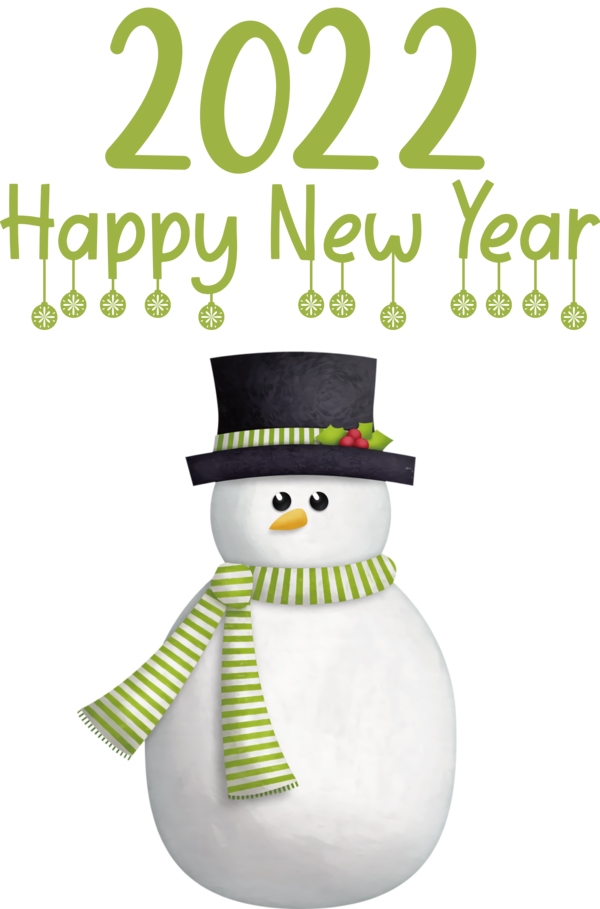 Transparent New Year Bauble Snowman Christmas Day for Happy New Year 2022 for New Year