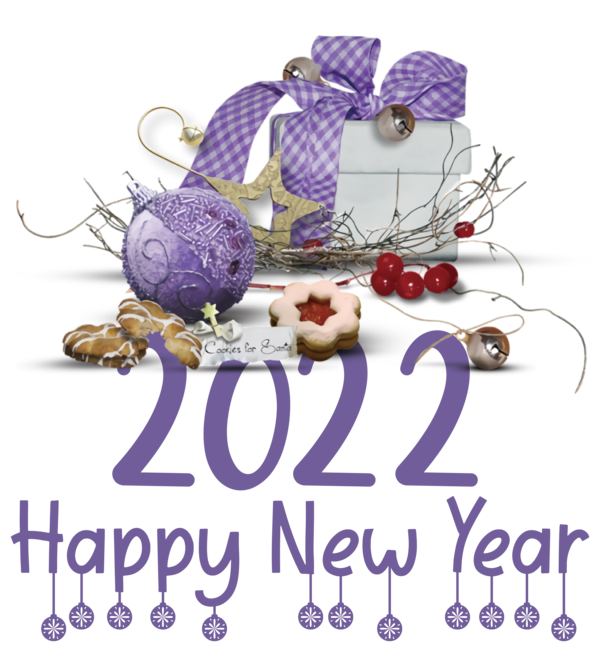 Transparent New Year Bauble Floral design Design for Happy New Year 2022 for New Year