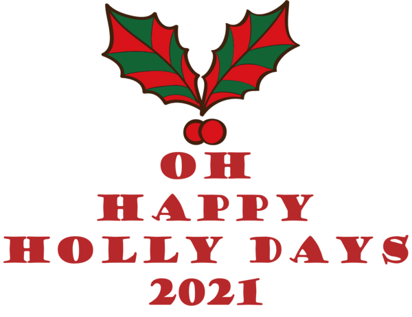 Transparent Christmas Flower Leaf Logo for Be Jolly for Christmas