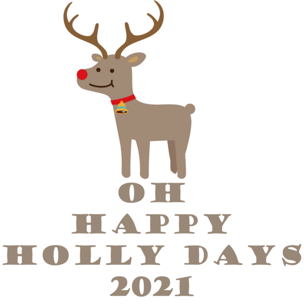 Transparent Christmas Reindeer Deer Christmas Day for Be Jolly for Christmas
