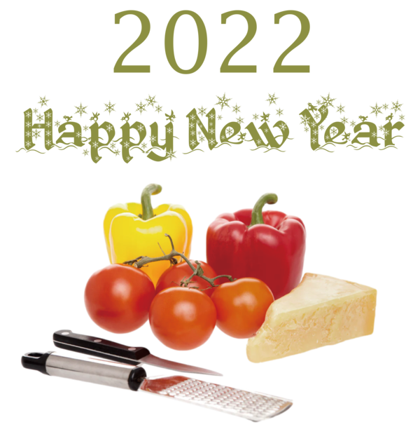 Transparent New Year Natural food Vegetable Superfood for Happy New Year 2022 for New Year
