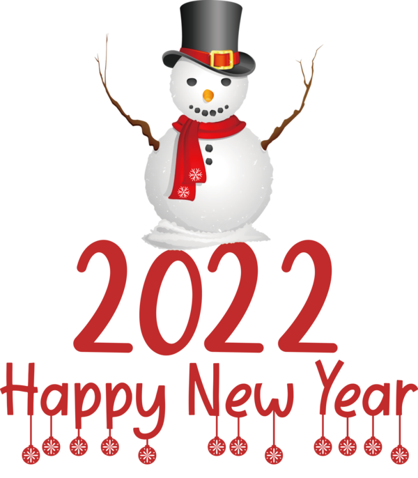 Transparent New Year Bauble Christmas Day Snowman for Happy New Year 2022 for New Year